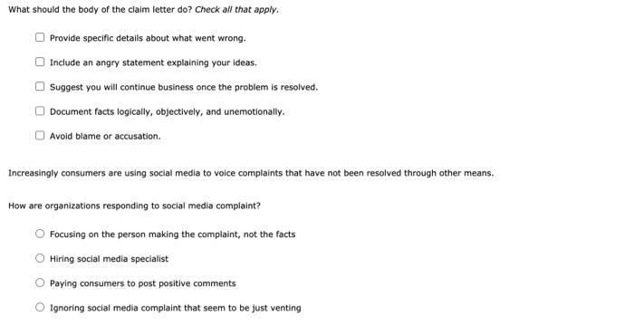 3. Direct Claims Claim letters record complaints
