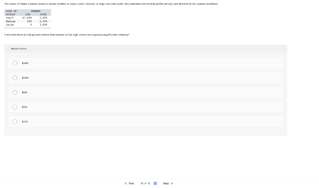 If she foels thare is a 30 parcert chance that