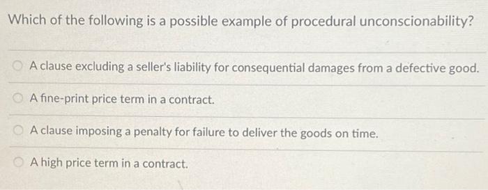 Which of the following is a possible example of