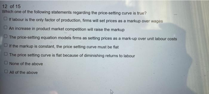 12 of 15 Which one of the following statements