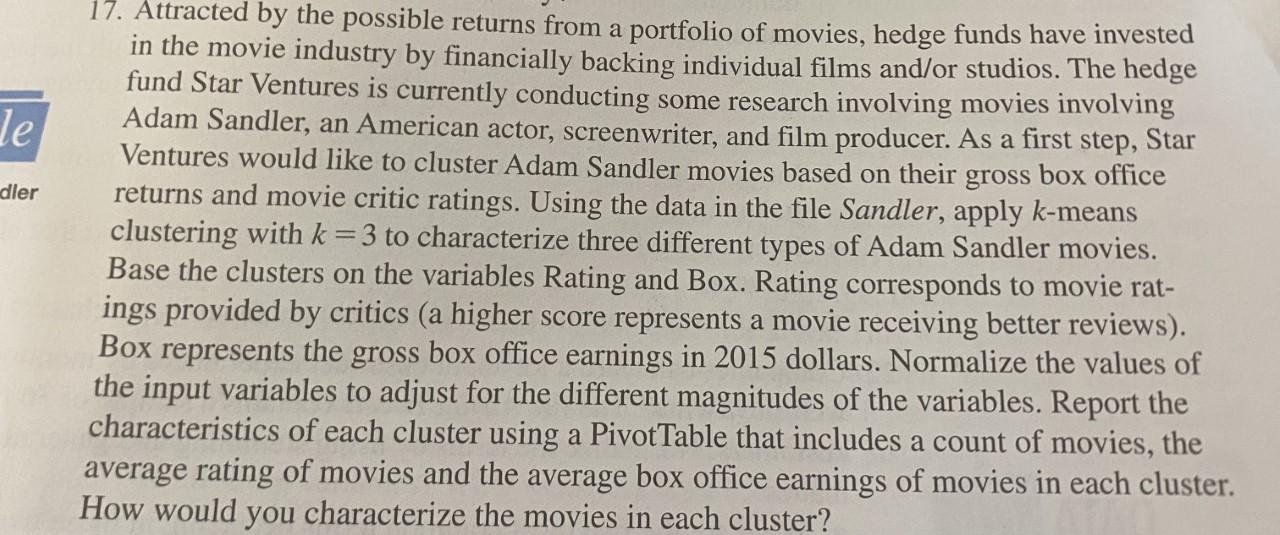 (Business Analytics 3rd edition) Chapter 4