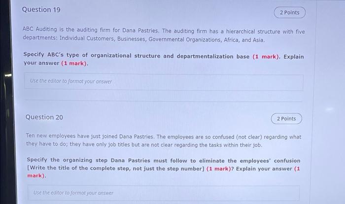 I need the ans for both fast plz Question 19 2