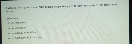 Evaluate the arguments for AND against people