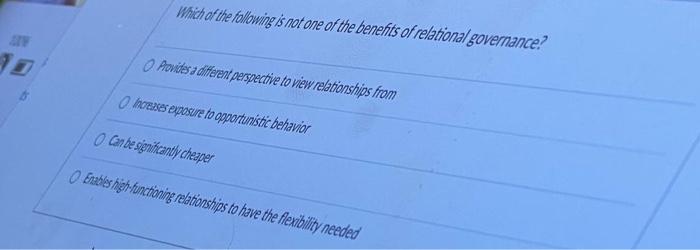 Which of the following is not one of the benefits