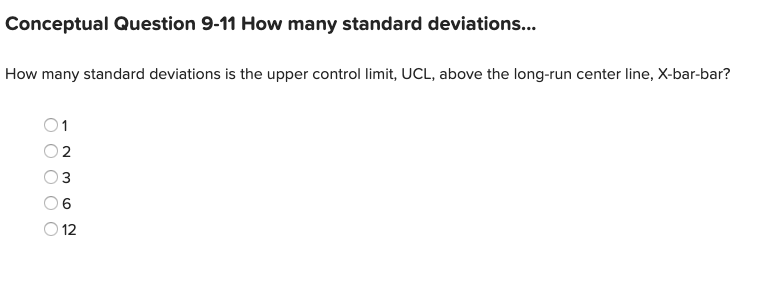 Conceptual Question 9-11 How many standard