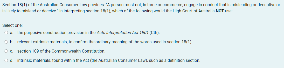 Which of the following statements is INCORRECT?