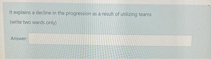 It explains a decline in the progression as a