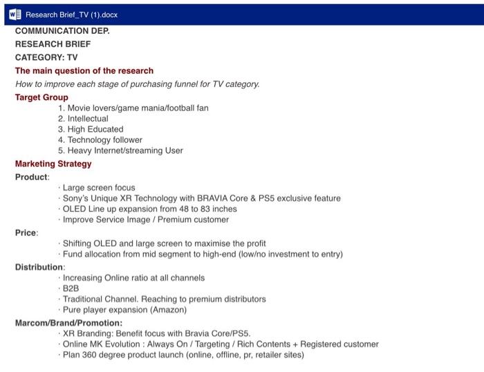 Prepare a mood board for the brief below