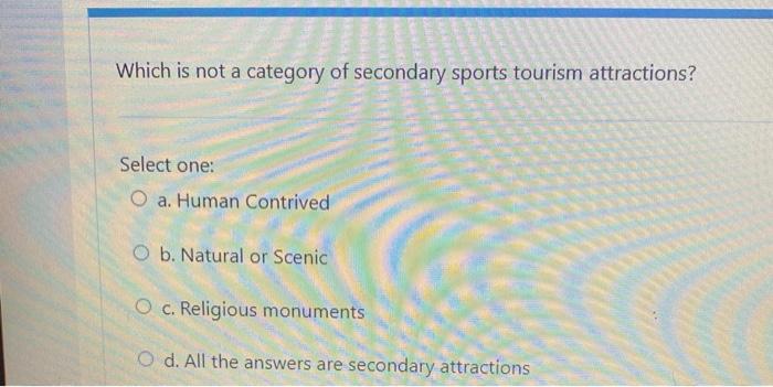 Which is not a category of secondary sports