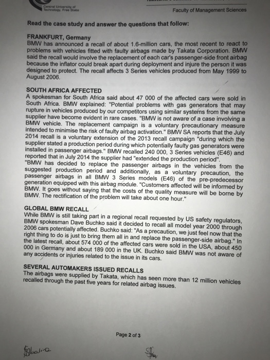 Central University of Technology. Free State