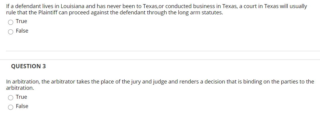If a defendant lives in Louisiana and has never