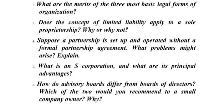 2. What are the merits of the three most basic