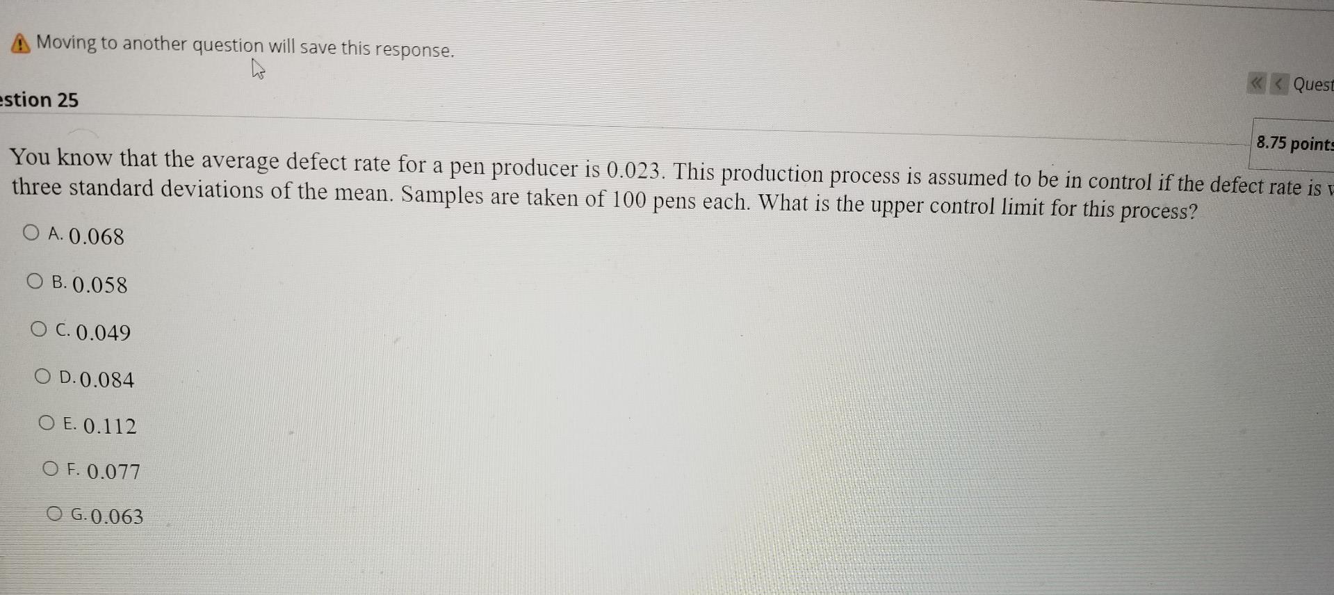 help A Moving to another question will save this
