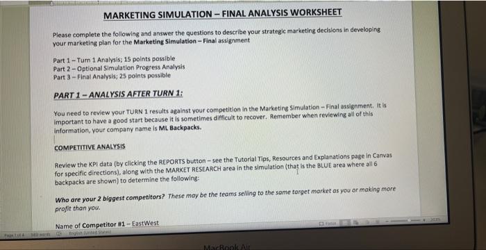 Marketing Question please help ! this is for