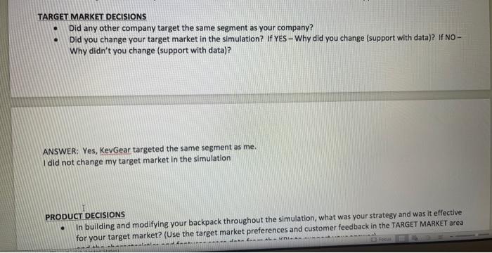 Marketing Question please help ! this is for