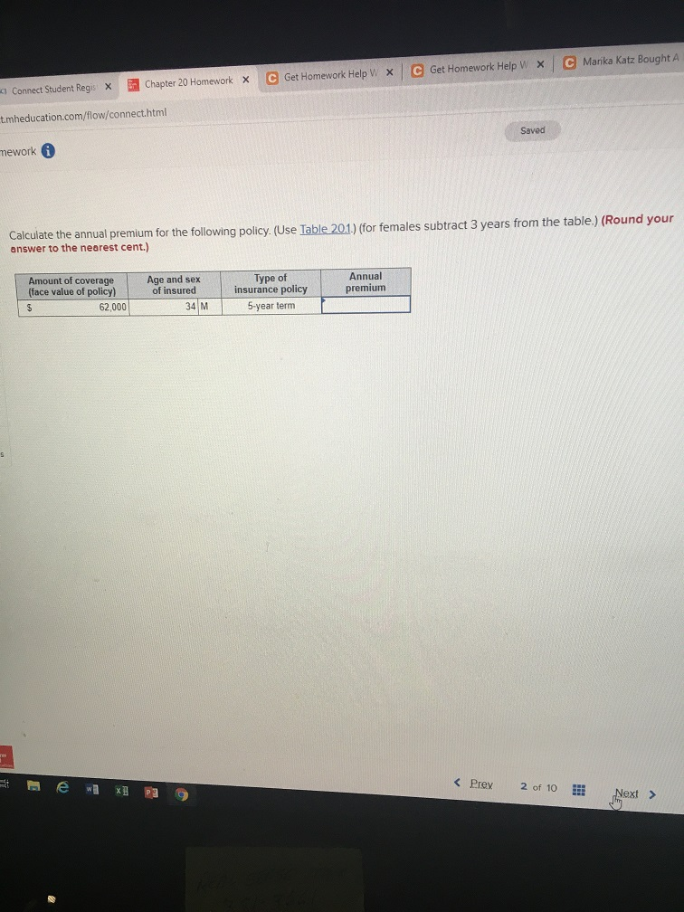 Connect Student Regis x Chapter 20 Homework X C