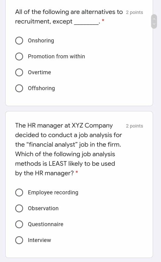 Following the last meeting for the HR 4 points