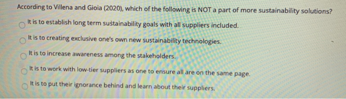 According to Villena and Gioia (2020), which of