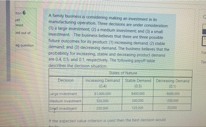 ition 6 yet Pered ted out of ag question A family