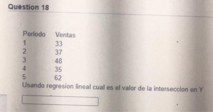 Sales Period 1 33 2 37 3 48 4 35 5 62 Using