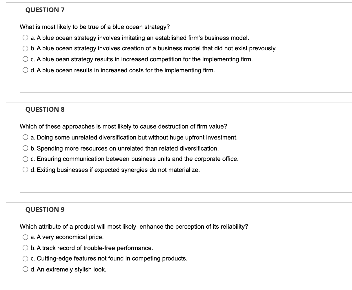QUESTION 7 What is most likely to be true of a