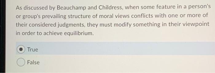 As discussed by Beauchamp and Childress, when