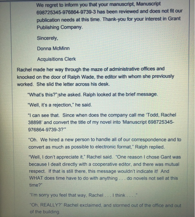 Rachel was irritated as she entered the premises