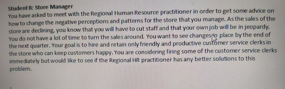 questions 1. write a script for student B in 5 to