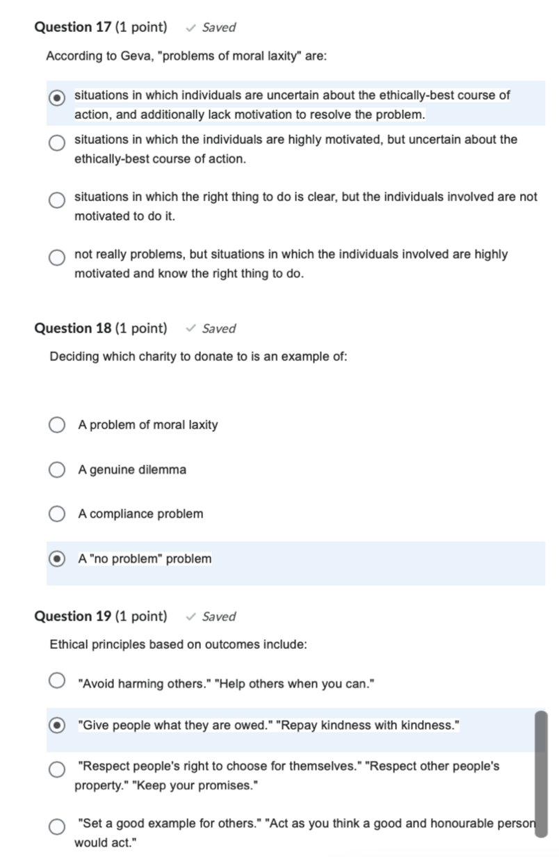 The answer I chose, might be wrong, or all wrong.