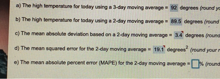 daily temps are 93, 94, 95, 94, 96, 86. 95 Seere