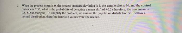 3. When the process mean is 0, the process