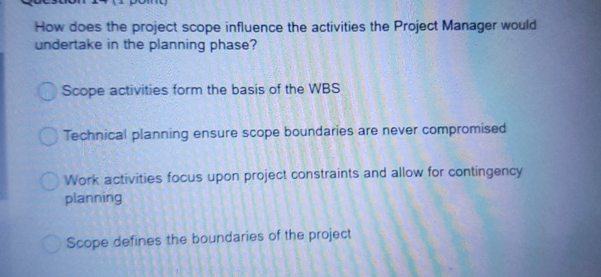 How does the project scope influence the