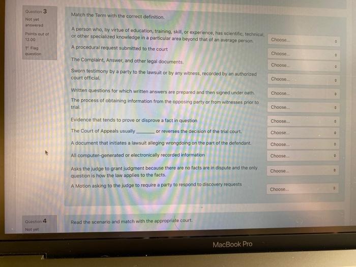 match tbe term with the correct definition Match