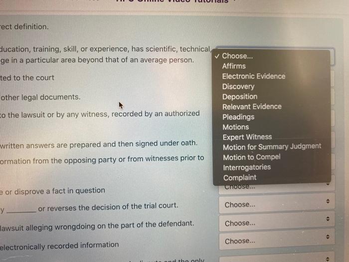 match tbe term with the correct definition Match