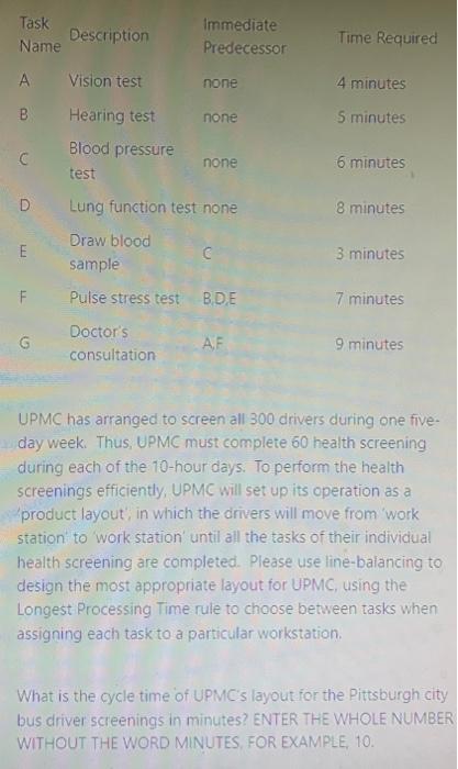UPMC has arranged to screen all 300 drivers