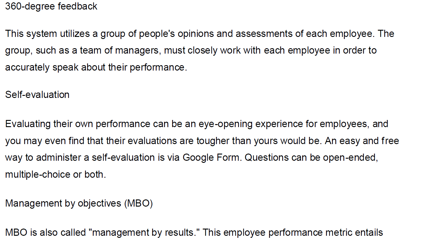 QUESTION TWO [ 25] The performance metrics you