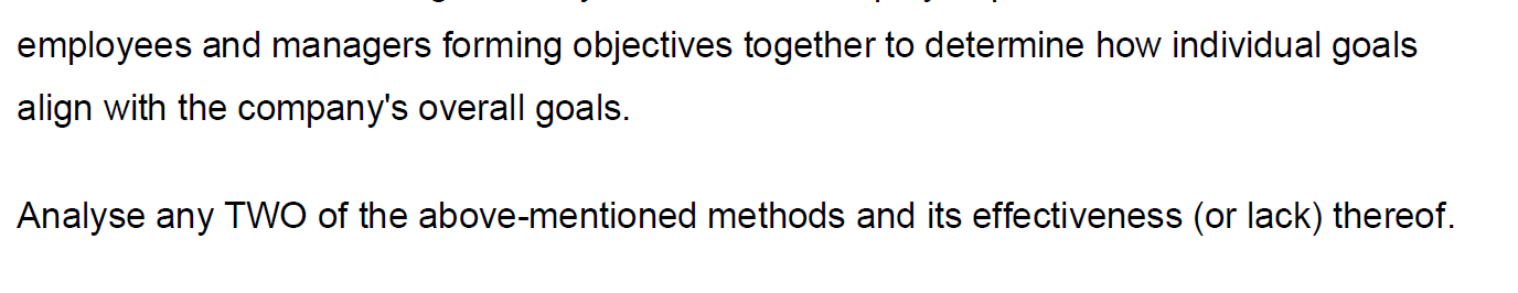 QUESTION TWO [ 25] The performance metrics you