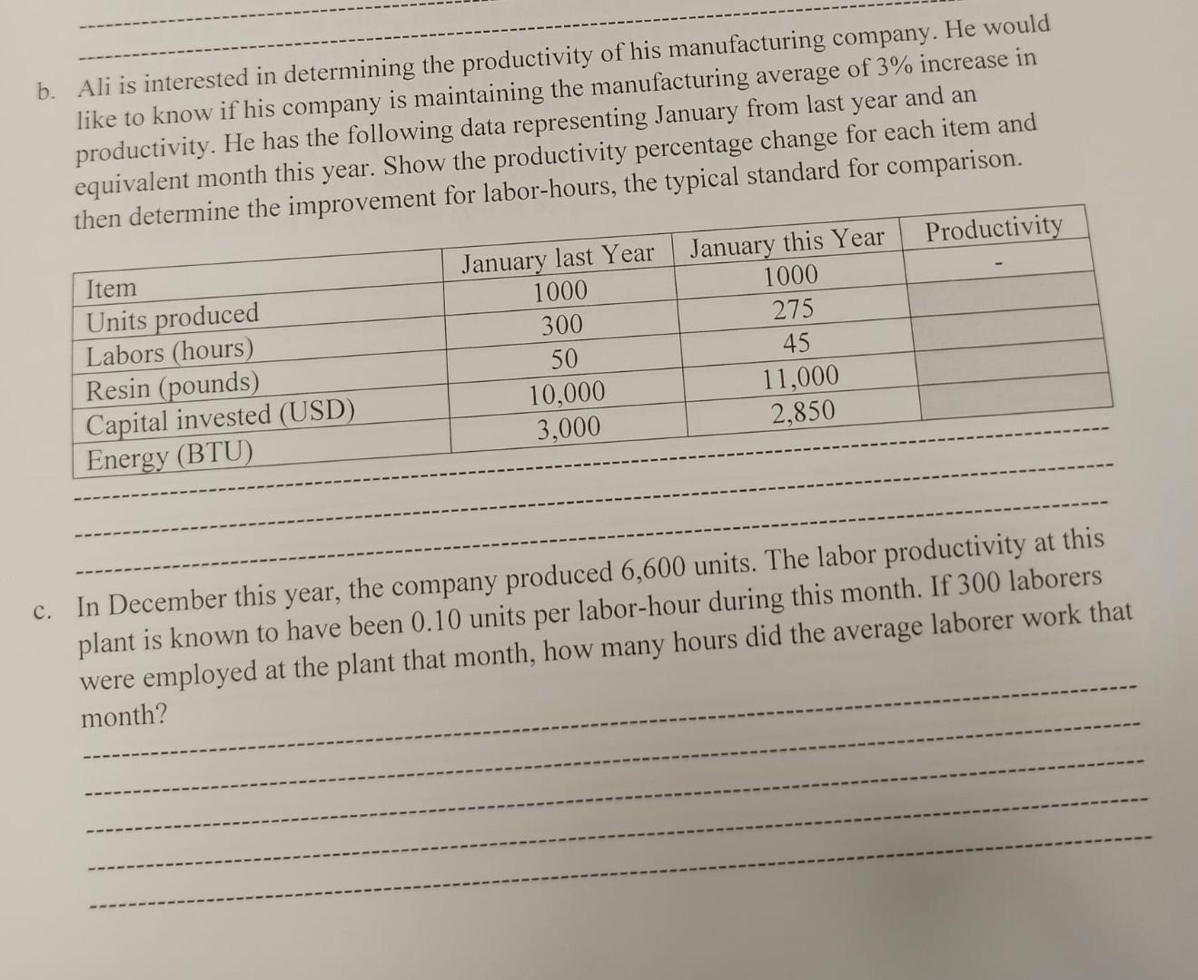 note please answer the question (C) b. Ali is