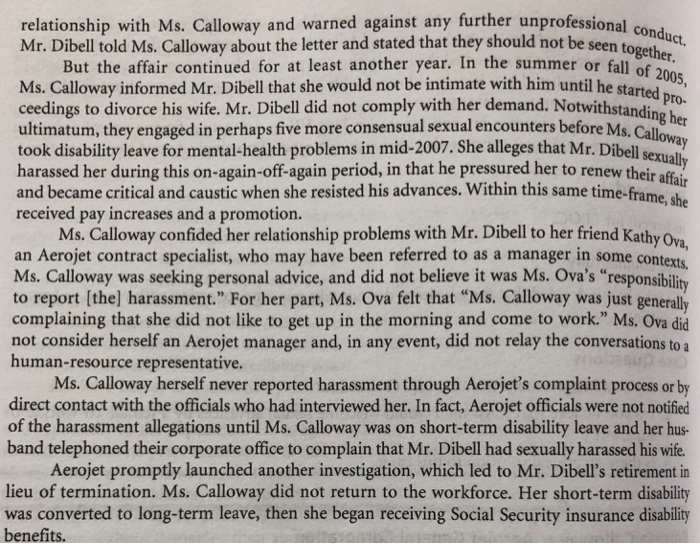 explain. investigation. Mr. Dibell, however, was