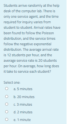 solve with steps Students arrive randomly at the