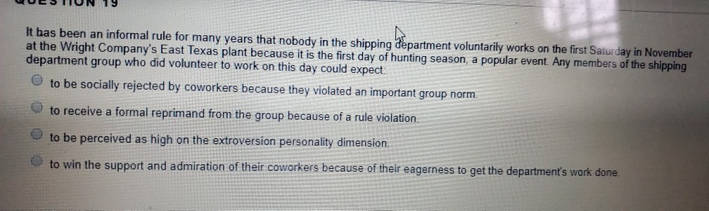 COMUN 19 It has been an informal rule for many