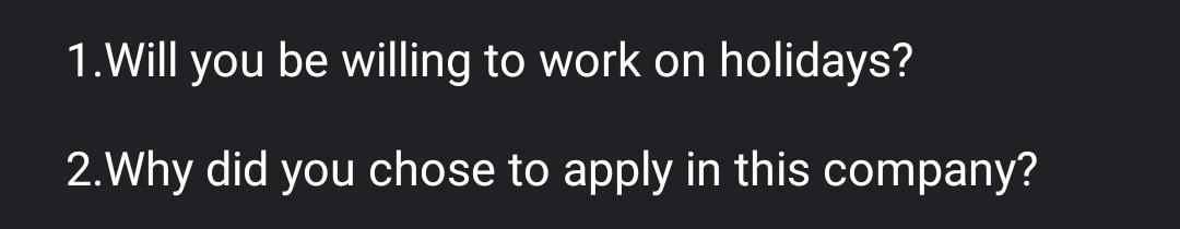 hi can someone answer this please 1. Will you be