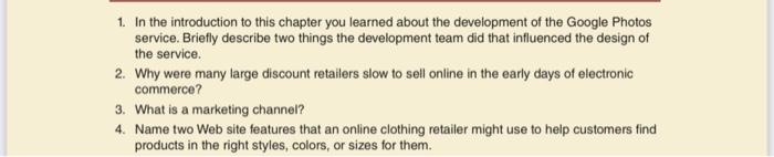 1. In the introduction to this chapter you