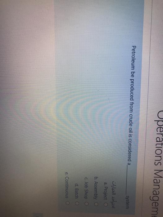 Operations Manageme Petroleum be produced from