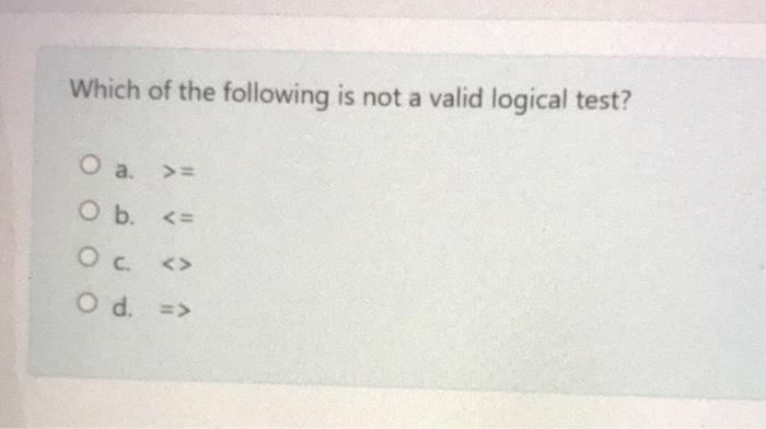 CBSY Which of the following is not a valid
