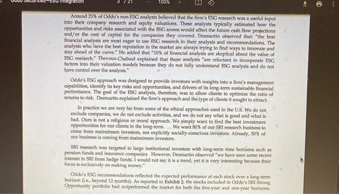 1. From a company valuation perspective, how