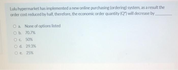 Lulu hypermarket has implemented a new online