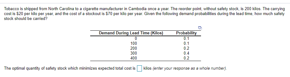 Tobacco is shipped from North Carolina to a