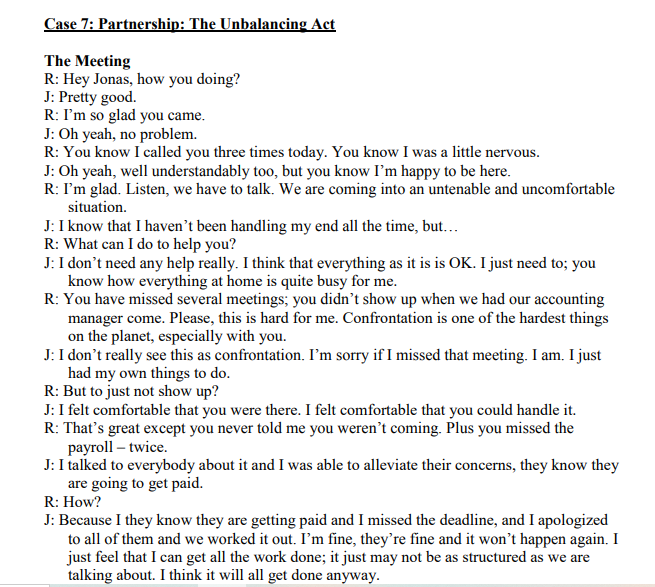 Create summaries of two real-life scenarios that