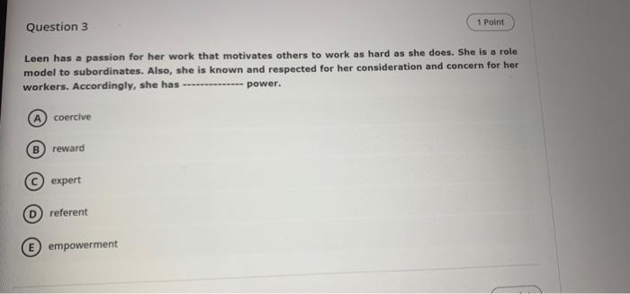 Question 7 1 Point Managers increase coordination